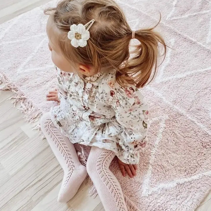 Handmade Single Cream Hair Clip for Toddler