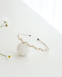 Crystal and pearl floral headband