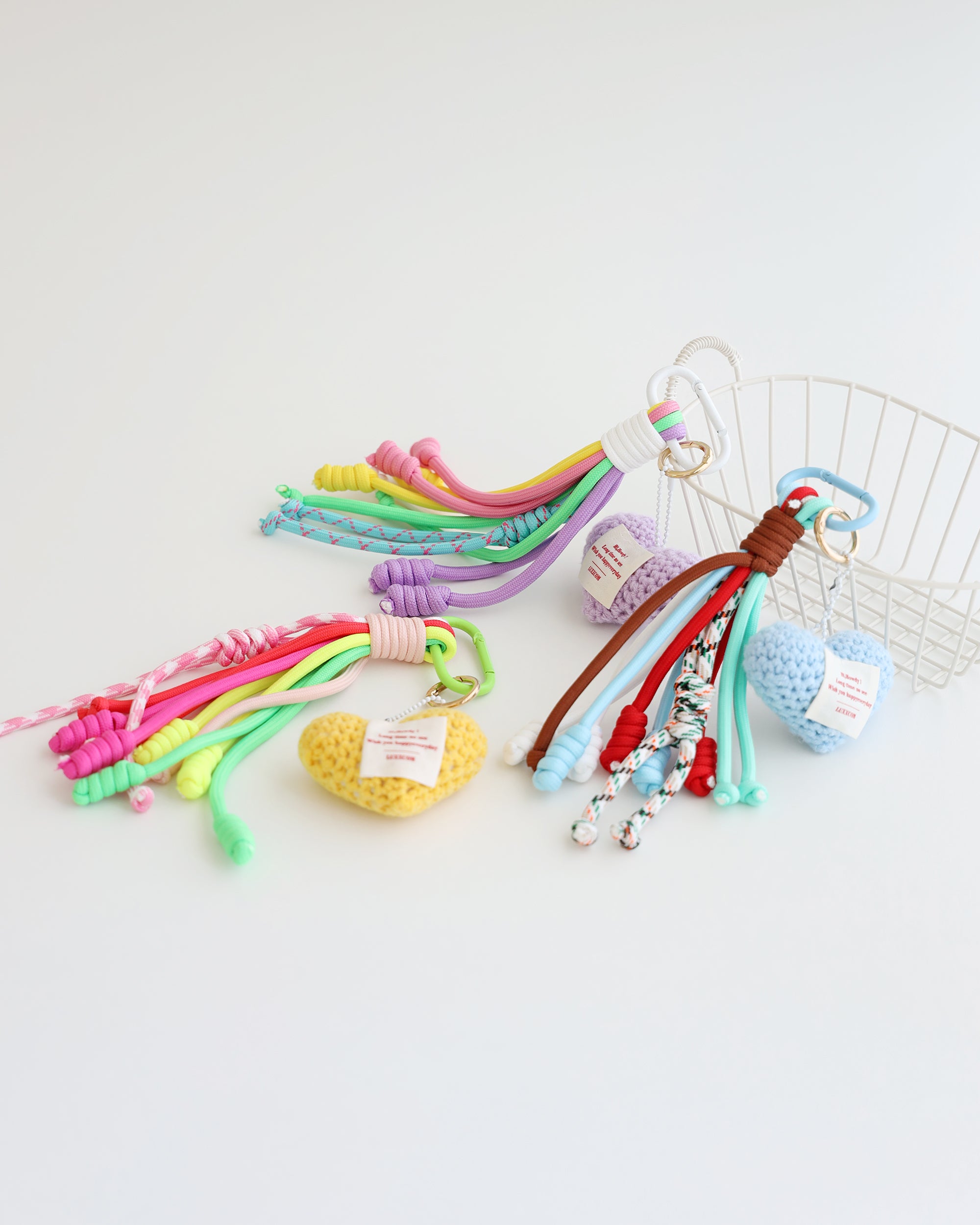 Rainbow Heart Charm Keychain