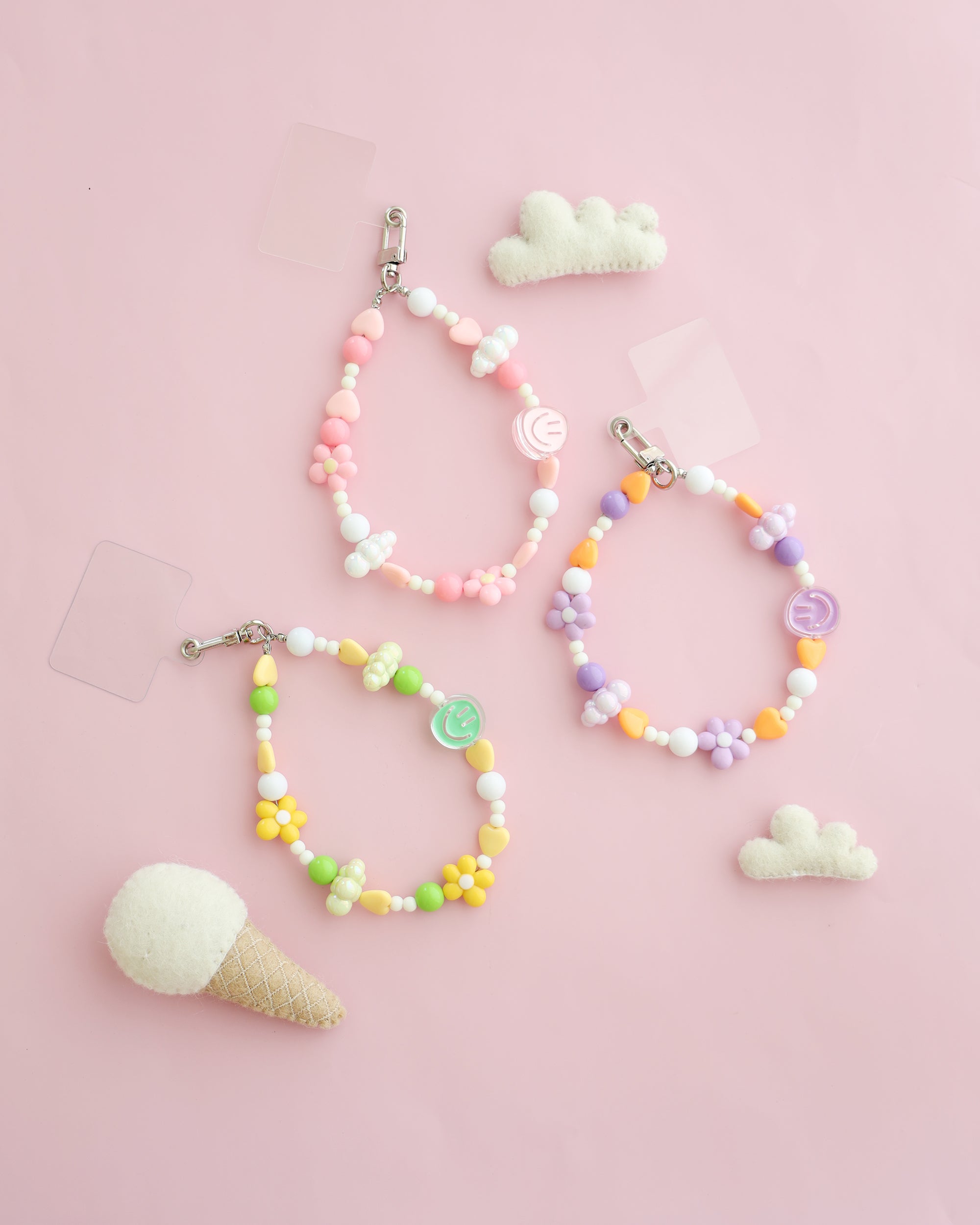 Pastel Flower Phone Straps