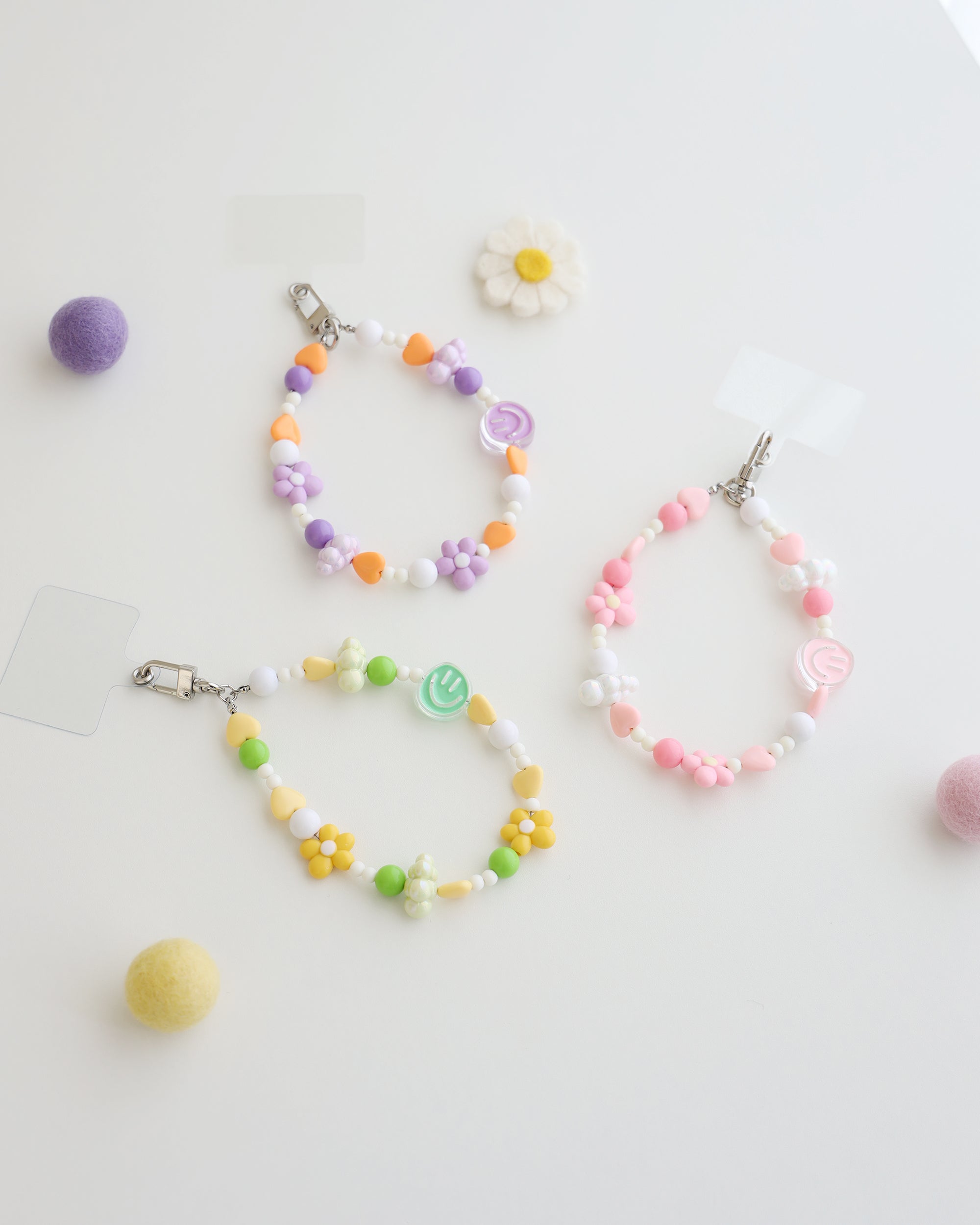 Pastel Flower Phone Straps